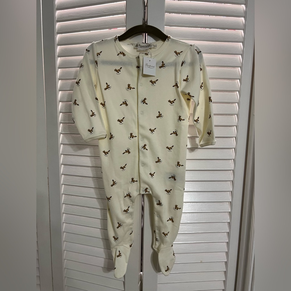 Bonpoint Golco long sleeve pajama in fox print